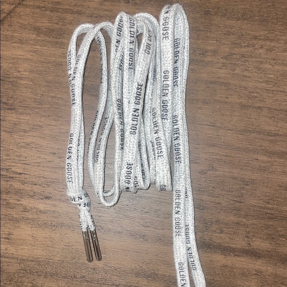 Golden Goose White Shoelaces
